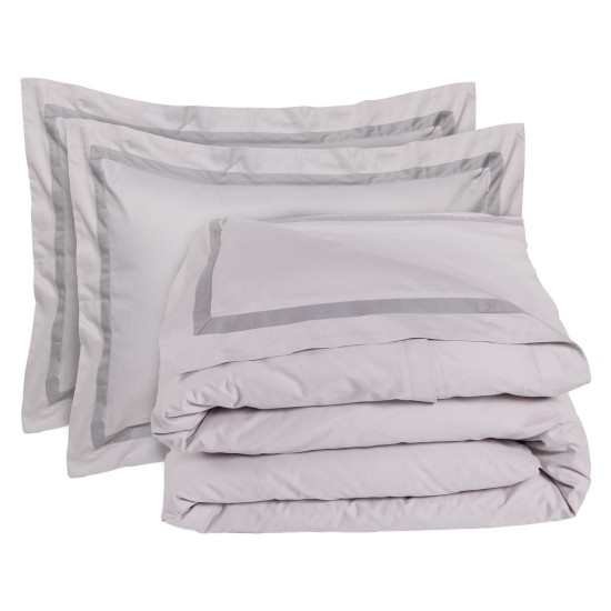 Παπλωματοθήκη Υπέρδιπλη Σετ Executive 1698 Satin Cotton Das Home (220x240) 3Τεμ
