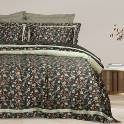 Παπλωματοθήκη Υπέρδιπλη Σετ Executive 1706 Green-Grey 310TC Tencel Das Home (220x240) 3Τεμ