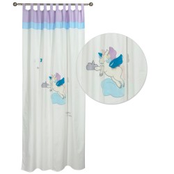 Κουρτίνα Παιδική Με Θηλιές Με Κέντημα Dream Line Embroidery 6463 Cotton Das Home (140x260) 1Τεμ