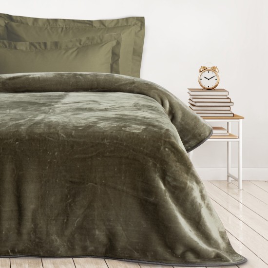 Κουβέρτα Βελουτέ Μονή Blankets Velour 0290 Grey Das Home (160x220) 1Τεμ