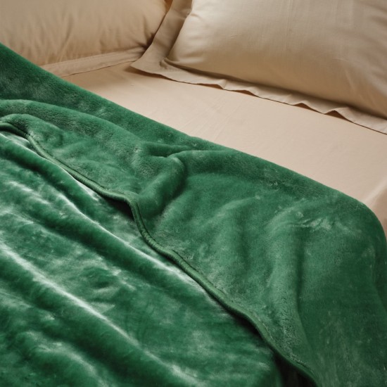 Κουβέρτα Βελουτέ Μονή Blankets Velour 0293 Green Das Home (160x220) 1Τεμ