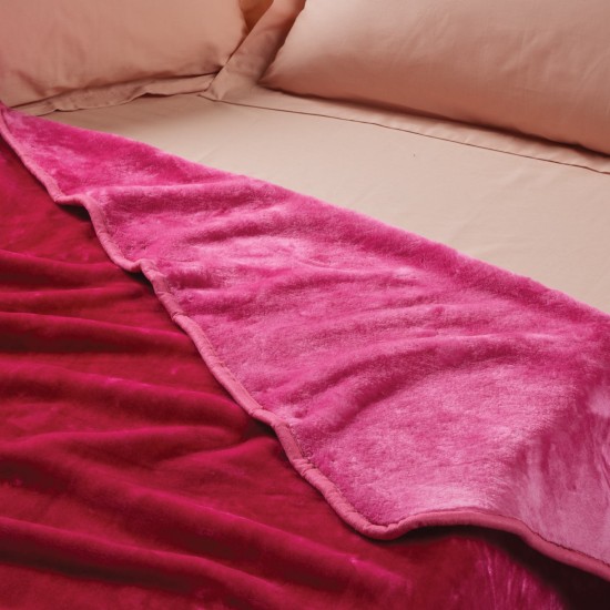 Κουβέρτα Βελουτέ Μονή Blankets Velour 0294 Pink Das Home (160x220) 1Τεμ