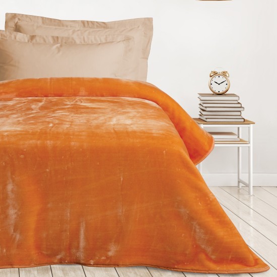Κουβέρτα Βελουτέ Μονή Blankets Velour 0297 Salmon Das Home (160x220) 1Τεμ