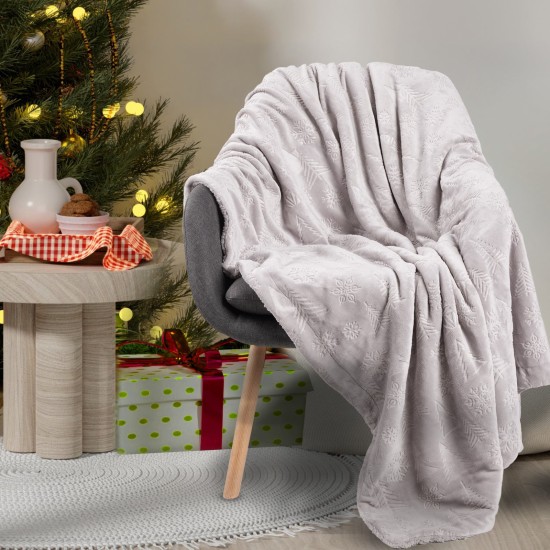 Κουβέρτα Χριστουγεννιάτικη Καναπέ Christmas 1373 Grey Fleece Das Home (130x170) 1Τεμ