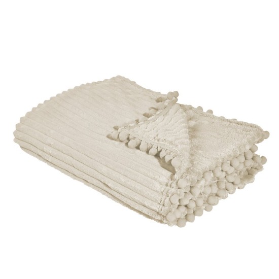 Κουβέρτα Fleece Υπέρδιπλη Blanket Line Pom-Pom 1353 Das Home (220x240) 1Τεμ