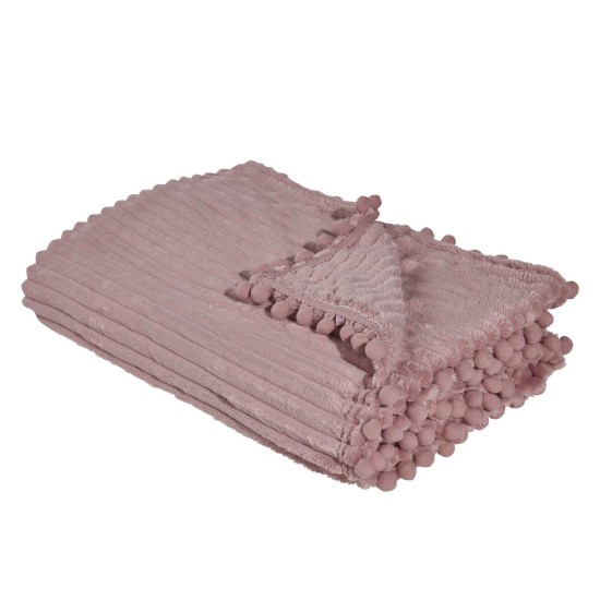 Κουβέρτα Fleece Μονή Blanket Line Pom-Pom 1354 Das Home (160x220) 1Τεμ
