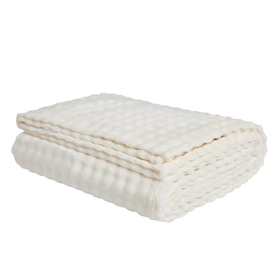 Κουβέρτα Fleece Υπέρδιπλη Blankets Bubble 1369 Ecru Das Home (220x240) 1Τεμ