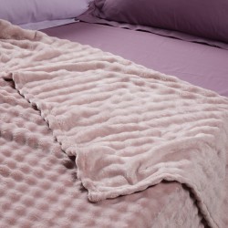 Κουβέρτα Fleece Μονή Blankets Bubble 1372 Dusty Lilac Das Home (160x220) 1Τεμ