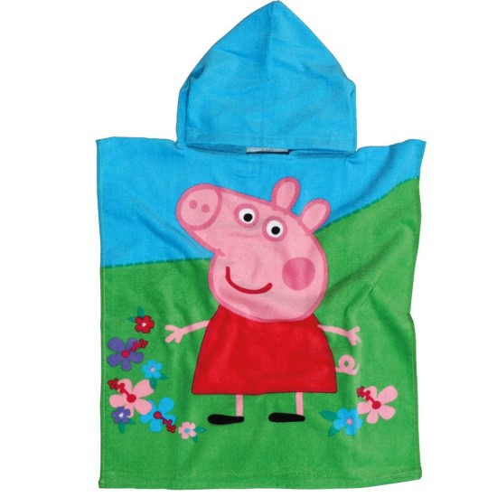 Πόντσο Θαλάσσης Παιδικό Cartoon Line Prints Peppa Pig 5869 Cotton Das Home (50x115) 1Τεμ