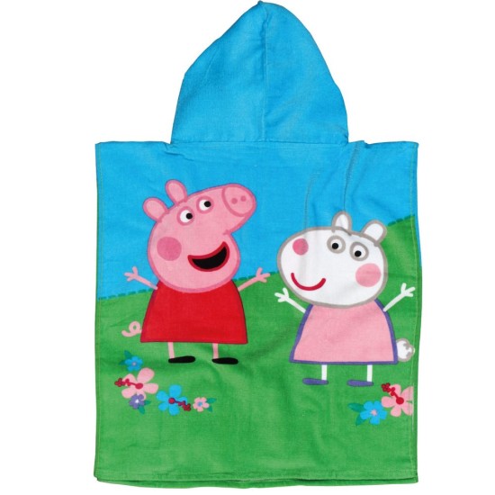 Πόντσο Θαλάσσης Παιδικό Cartoon Line Prints Peppa Pig 5869 Cotton Das Home (50x115) 1Τεμ