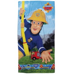 Πετσέτα Θαλάσσης Παιδική Cartoon Line Prints Sam The Fireman 5848 Cotton Das Home (70x140) 1Τεμ