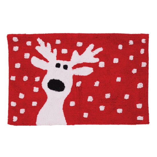 Χαλακί Χριστουγεννιάτικο Christmas 0850 Red Cotton Das Home (50x80) 1Τεμ