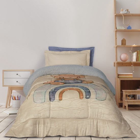 Κουβερτοπάπλωμα Παιδικό Με Sherpa Μονό Blanket Kid 4925 Das Home (160x220) 1Τεμ