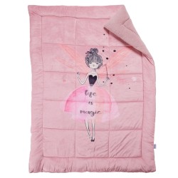 Κουβερτοπάπλωμα Παιδικό Με Sherpa Μονό Kids 4973 Pink Fleece Das Home (160x220) 1Τεμ