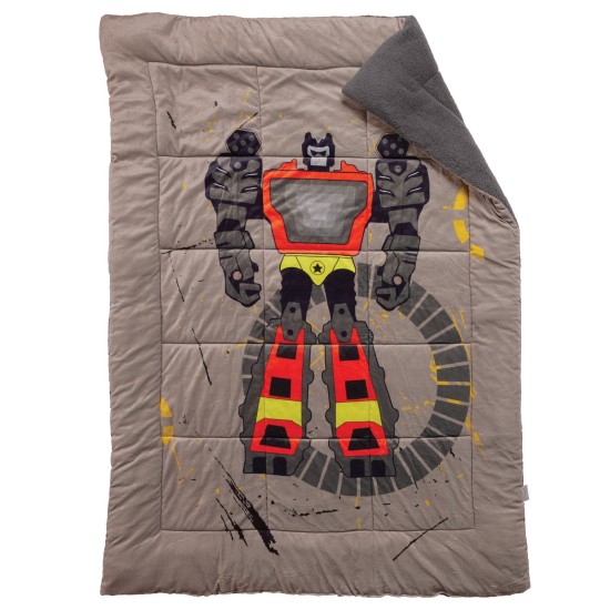 Κουβερτοπάπλωμα Παιδικό Με Sherpa Μονό Kids 4974 Grey Fleece Das Home (160x220) 1Τεμ