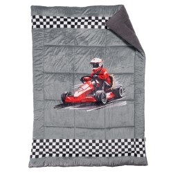 Κουβερτοπάπλωμα Παιδικό Με Sherpa Μονό Kids 4976 Grey Fleece Das Home (160x220) 1Τεμ