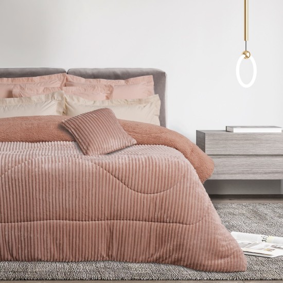 Κουβερτοπάπλωμα Με Sherpa Υπέρδιπλο Blankets 1363 Nude Fleece Das Home (220x240) 1Τεμ