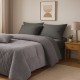 Κουβερτοπάπλωμα Με Sherpa Υπέρδιπλο Blankets 1365 Grey Fleece Das Home (220x240) 1Τεμ