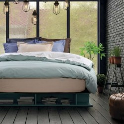 Πανωσέντονο Υπέρδιπλο Best Line Colours 1011 Salmon Cotton Das Home (230x260) 1Τεμ
