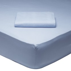 Κατωσέντονο Υπέρδιπλο Best 1005 Baby Blue Cotton Das Home (160x200+35) Με Λάστιχο 1Τεμ