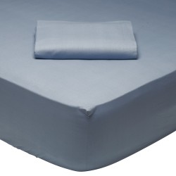 Κατωσέντονο Υπέρδιπλο Best 1006 Dusty Blue Cotton Das Home (160x200+35) Με Λάστιχο 1Τεμ