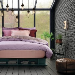Κατωσέντονο Μονό Best Line Colours 1009 Lilac Cotton Das Home (100x200+35) Με Λάστιχο 1Τεμ