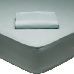 Κατωσέντονο Ημίδιπλο Best Line Colours 1013 Mint Cotton Das Home (120x200+35) Με Λάστιχο 1Τεμ