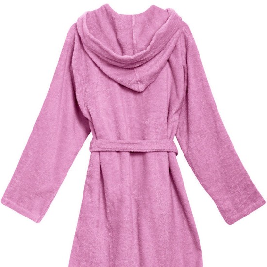 Μπουρνούζι Με Κουκούλα Casual Bathrobes Colours Pink 1468 Cotton Das Home 1Τεμ