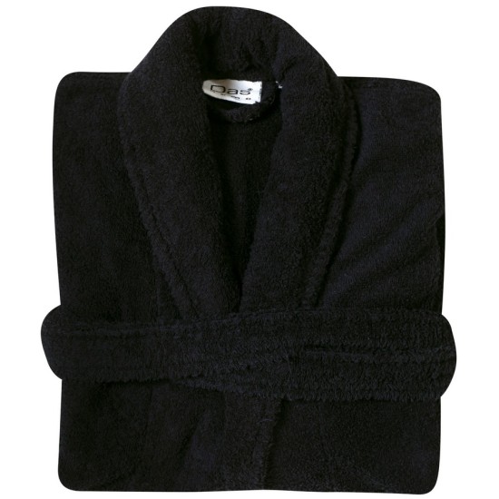 Μπουρνούζι Με Γιακά Happy Bathrobes Colours Black 1462 Cotton Das Home 1Τεμ