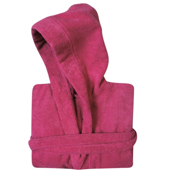 Μπουρνούζι Παιδικό Με Κουκούλα Casual 5904 Fuchsia Cotton Das Home 1Τεμ