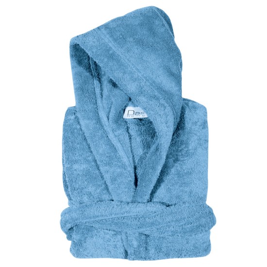 Μπουρνούζι Παιδικό Με Κουκούλα Casual 5908 Light Blue Cotton Das Home 1Τεμ