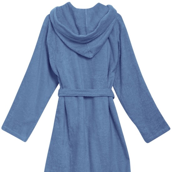 Μπουρνούζι Παιδικό Με Κουκούλα Casual 5909 Dusty Blue Cotton Das Home 1Τεμ