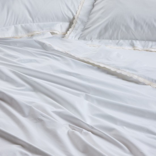 Σεντόνια King Σετ Prestige 1708 White 210TC Satin Cotton Das Home (260x280) 4Τεμ
