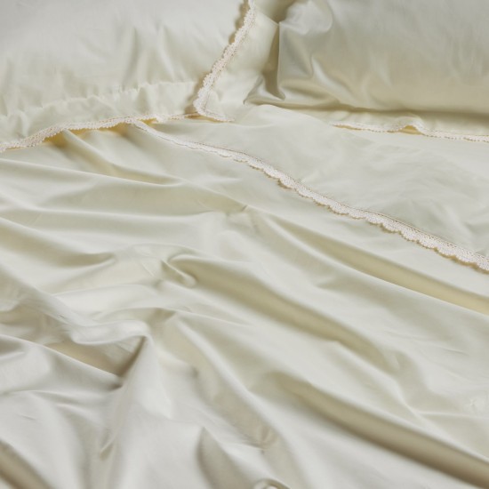 Σεντόνια King Σετ Prestige 1709 Ecru 210TC Satin Cotton Das Home (260x280) 4Τεμ