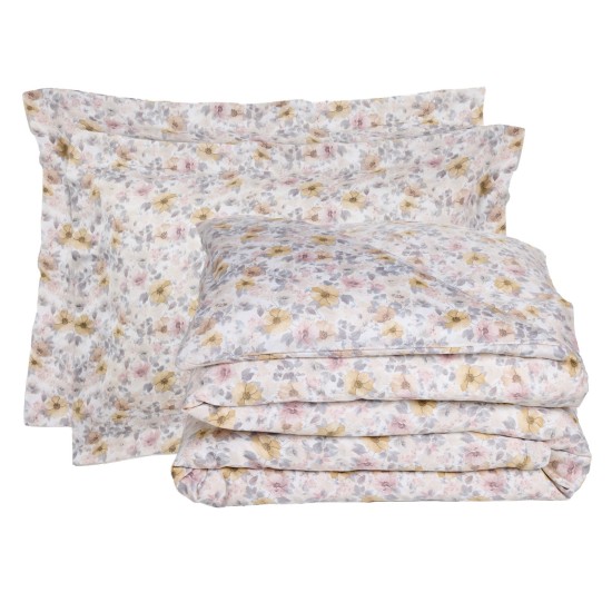 Σεντόνια Υπέρδιπλα Σετ Prestige Prints 1720 Satin 210TC Cotton Das Home (240x260) 4Τεμ