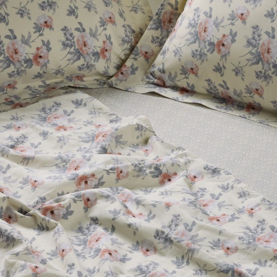 Σεντόνια Μονά Σετ Casual Prints 5442 Das Home (120x200+35 ) Με Λάστιχο 3Τεμ