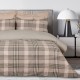 Σεντόνια Φανελένια Υπέρδιπλα Σετ Happy Flannel 9679 Beige-Olive Cotton Das Home (240x260) 4Τεμ