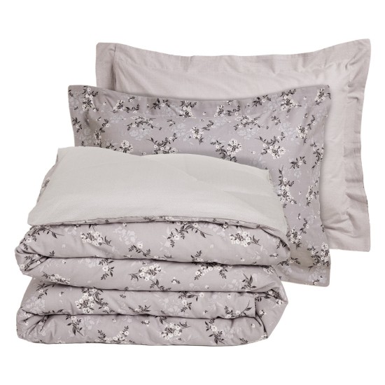Σεντόνια King Σετ Happy 9684 Grey-Taupe Cotton Das Home (260x280) 4Τεμ