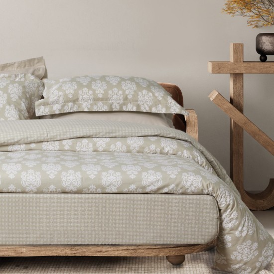 Σεντόνια King Σετ Happy 9689 Taupe Cotton Das Home (260x280) 4Τεμ