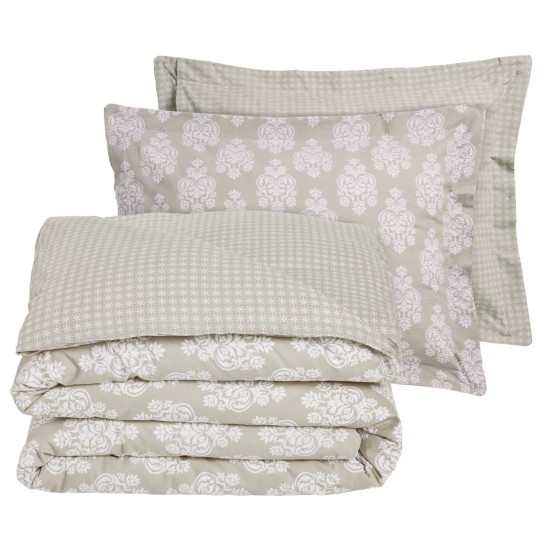Σεντόνια King Σετ Happy 9689 Taupe Cotton Das Home (260x280) 4Τεμ