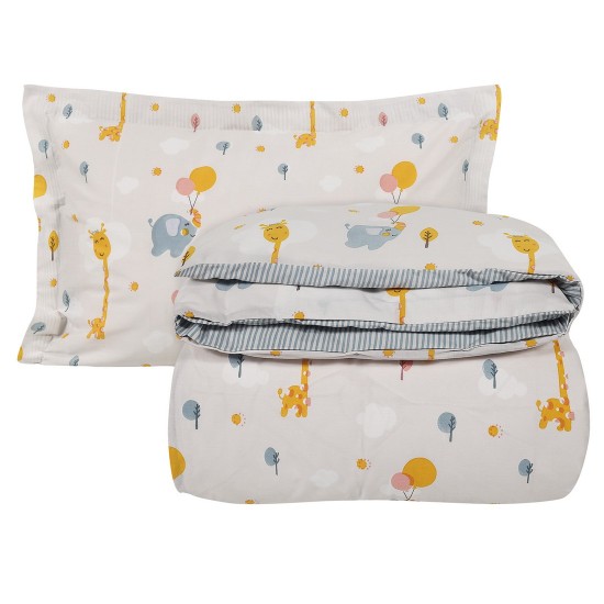 Παπλωματοθήκη Παιδική Μονή Σετ Kids Line Prints 4824 Cotton Das Home (160x240) 2Τεμ