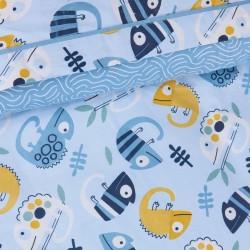 Σεντόνια Μονά Σετ Kids Prints 4935 Cotton Das Home (170x260 ) Με Λάστιχο 3Τεμ