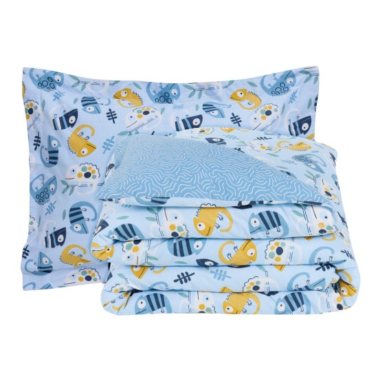Σεντόνια Μονά Σετ Kids Prints 4935 Cotton Das Home (170x260 ) Με Λάστιχο 3Τεμ