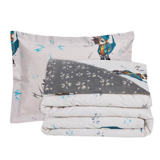 Σεντόνια Παιδικά Μονά Σετ Kids Prints 4939 Cotton Das Home (170x260 ) Με Λάστιχο 3Τεμ