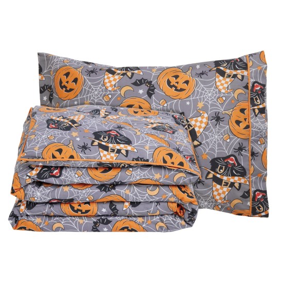 Σεντόνια Παιδικά Μονά Σετ Kids 4968 Grey-Orange Das Home (170x260) 3Τεμ