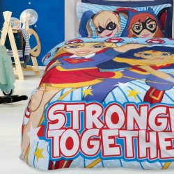 Σεντόνια Μονά Σετ DC Super Hero Girls 5005 Stronger Together Cotton Das Home (160x260) 3Τεμ