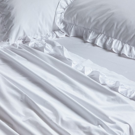 Σεντόνια Υπέρδιπλα Σετ Daily 3174 White Cotton Das Home (240x270) 4Τεμ