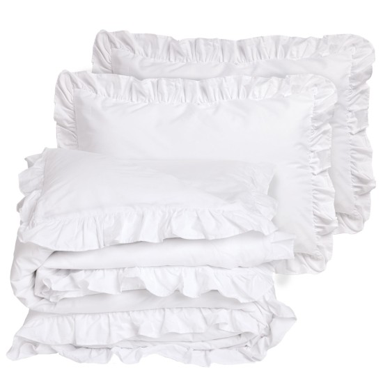 Σεντόνια Υπέρδιπλα Σετ Daily 3174 White Cotton Das Home (240x270) 4Τεμ