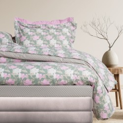 Σεντόνια Υπέρδιπλα Σετ Daily 3175 Green-Pink Cotton Das Home (240x260) 4Τεμ