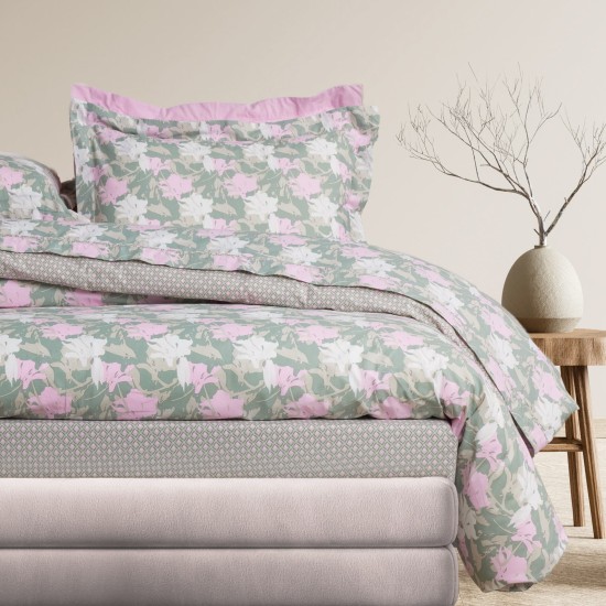 Σεντόνια Υπέρδιπλα Σετ Daily 3175 Green-Pink Cotton Das Home (240x260) 4Τεμ